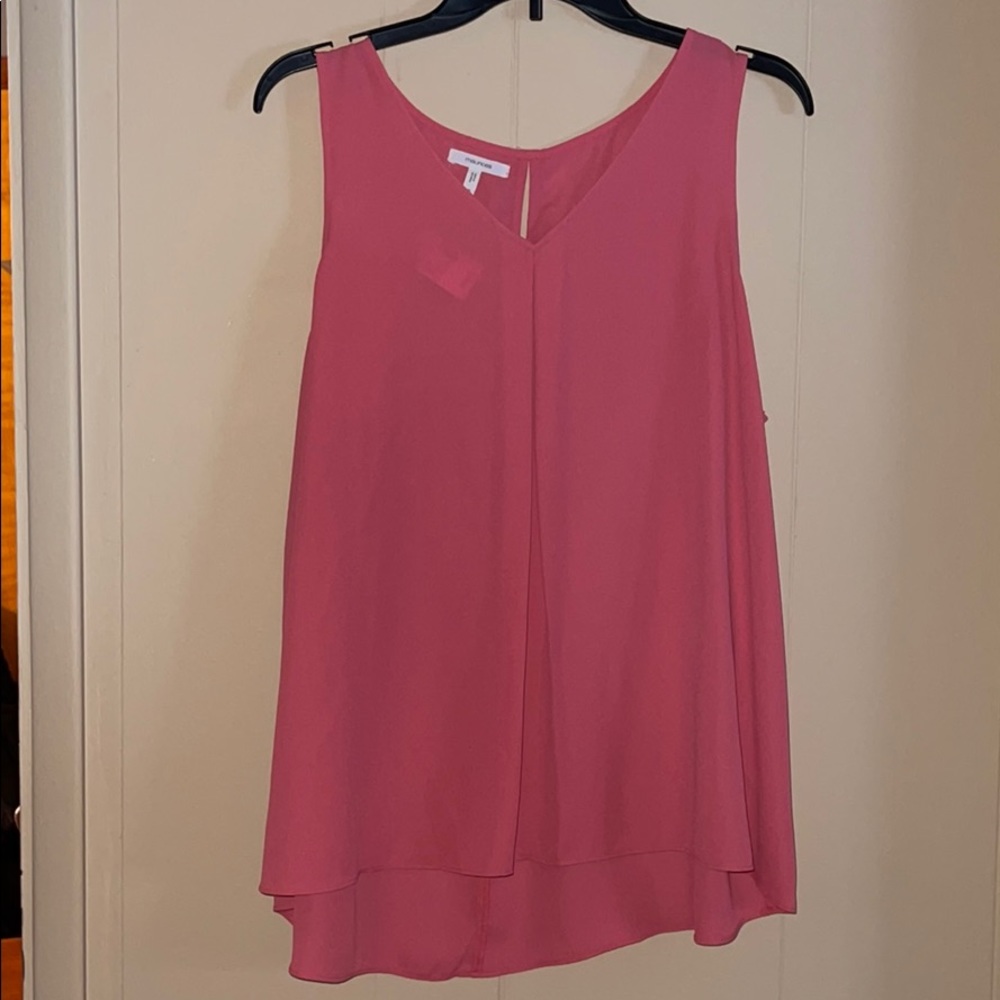 Pink sheer tank top